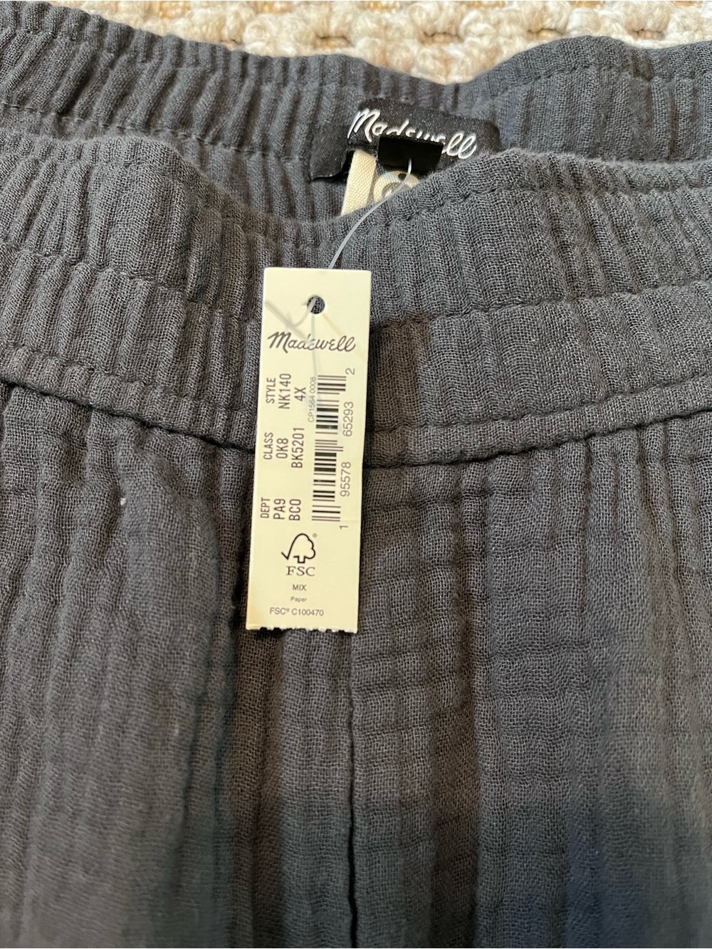 NEW Madewell Untailored Wide-Leg Lightspun Crop Pant - Picture 5 of 7